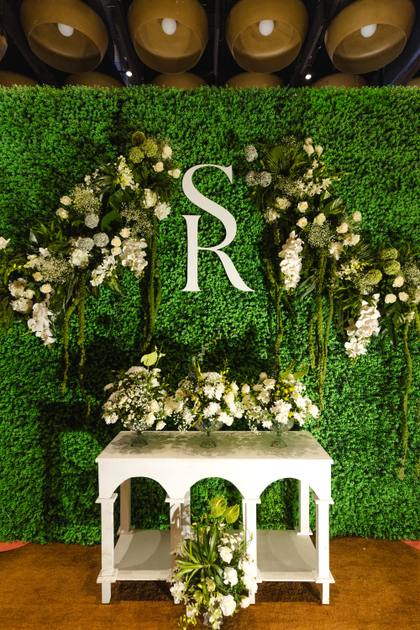 Backdrop and Signage — Reception decor — Alila Diwa Goa